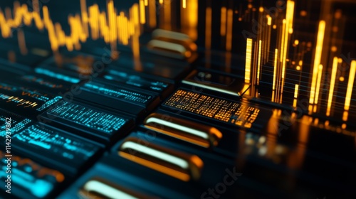 Modern Financial Market Trends Visualized with Digital Charts