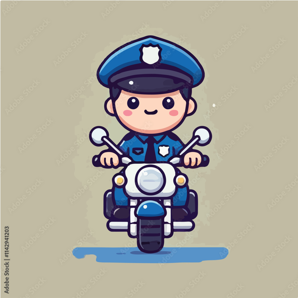 vector police character smiling vector police character smiling
