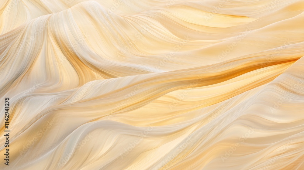 Soft flowing textures resembling desert sand dunes with warm beige, sun-kissed amber, and light golden tones, capturing gentle ripples and smooth, wind-sculpted patterns in a tranquil abstract style Soft flowing textures resembling desert sand dunes with warm beige, sun-kissed amber, and light golden tones, capturing gentle ripples and smooth, wind-sculpted patterns in a tranquil abstract style