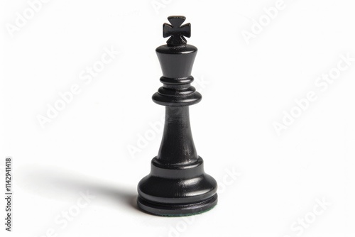 Chess Piece White. White King Chess Piece in Business Competition Game