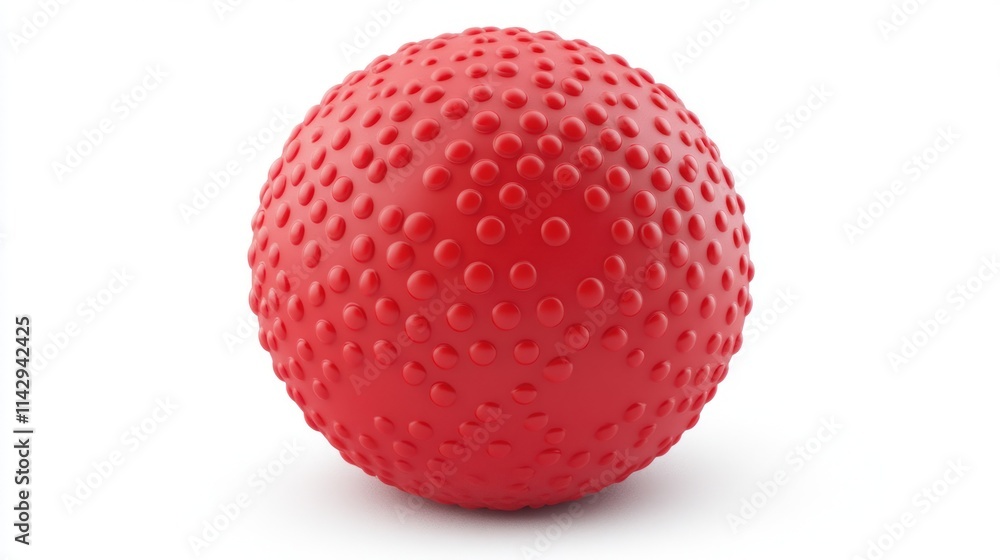 Red textured sphere, massage ball, isolated on white background. Red textured sphere, massage ball, isolated on white background.