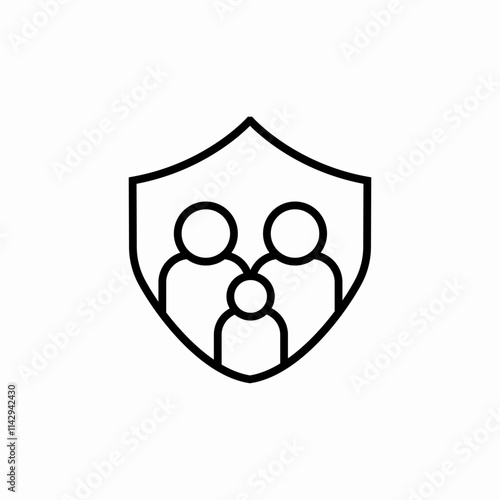 family protection icon sign vector