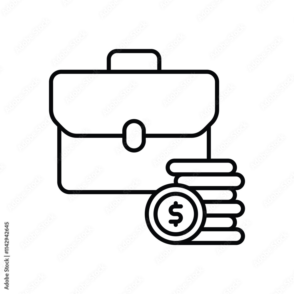 Briefcase vector icon Briefcase vector icon