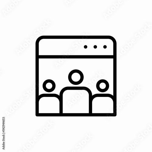 social media-website icon sign vector
