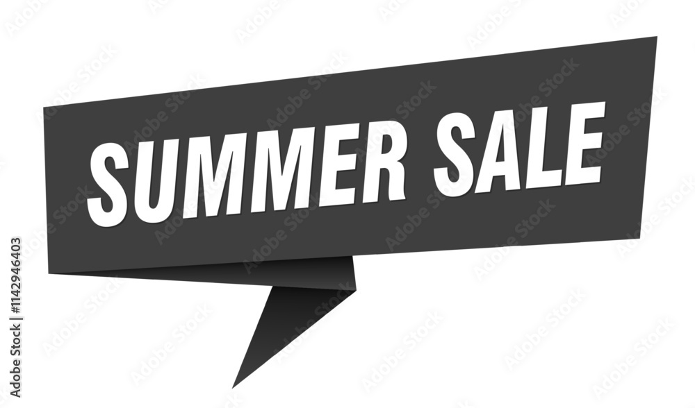 SUMMER SALE banner, speech bubble, label, sign SUMMER SALE banner, speech bubble, label, sign