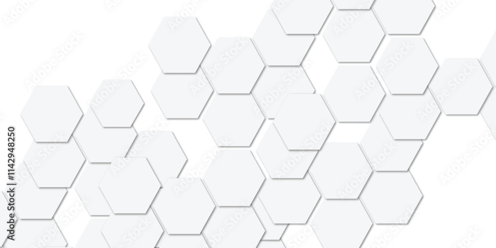 Geometric technology white hexagon background. Abstract vector illustration Science technology and medical concept hexagon on transparent background
Geometric technology white hexagon background. Abstract vector illustration Science technology and medical concept hexagon on transparent background