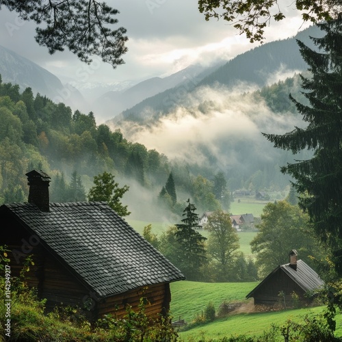 Retro Austrian rain clouds.