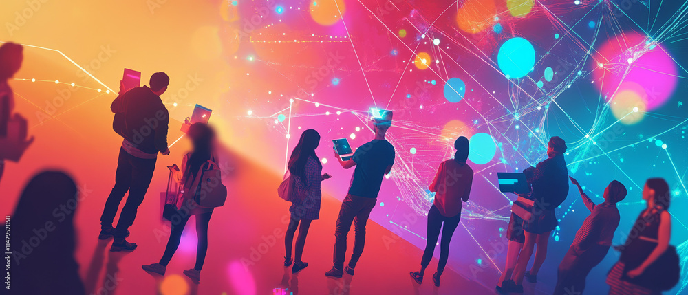 Global Collaboration: AI-Powered Teamwork, Diverse Group, Vibrant Technology Global Collaboration: AI-Powered Teamwork, Diverse Group, Vibrant Technology