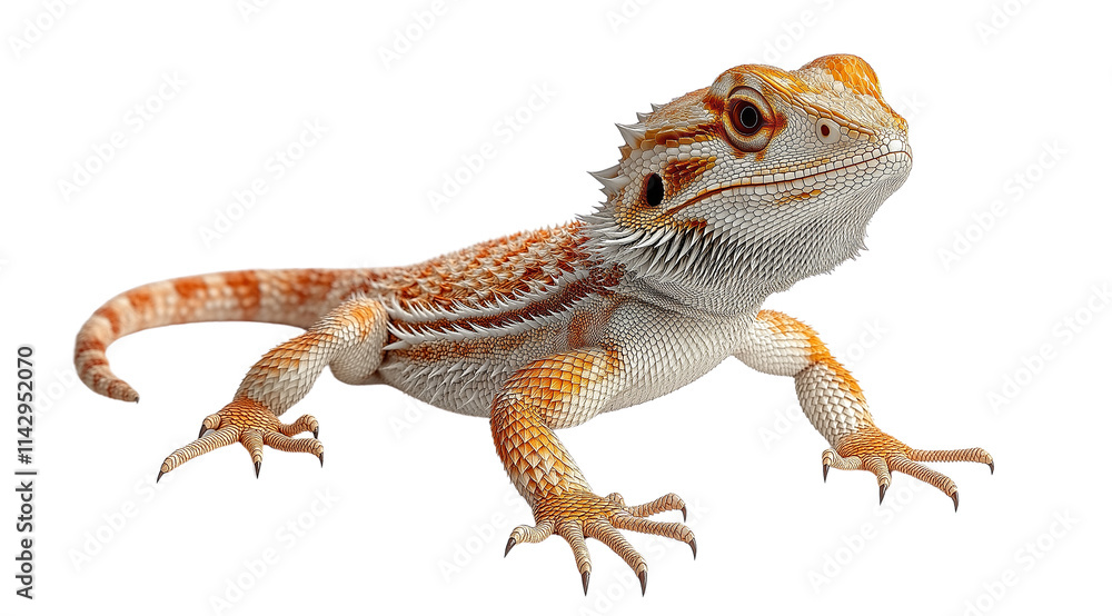Naklejka premium Orange Bearded Dragon Portrait 