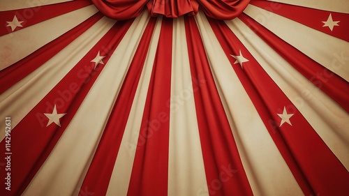 Circus frame background , circus tent background with copy space , Generative AI