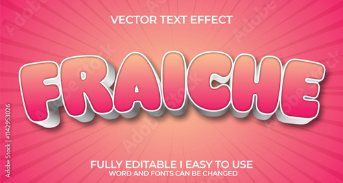Vector 3D Editable Text Effect