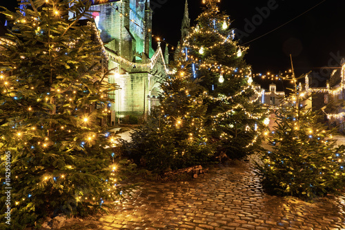 Les illuminations transforment Locronan en un tableau enchanteur de Noël. L’éclat des guirlandes et les reflets dorés subliment ce village d’exception.