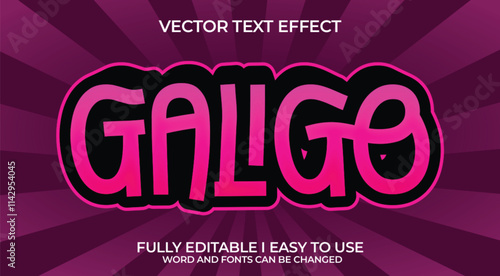 Vector 3D Editable Text Effect
