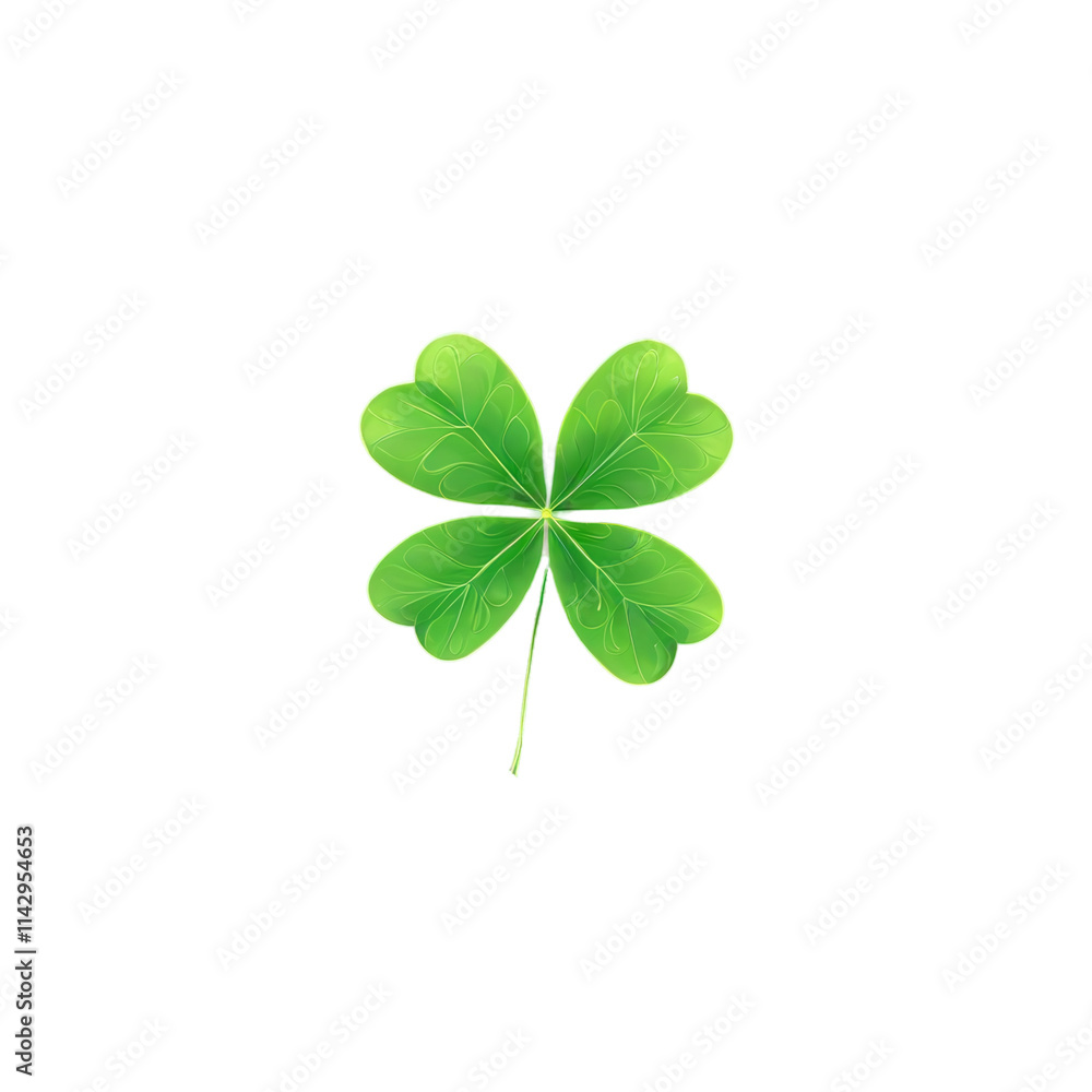 green lucky clover isolated on transparent background green lucky clover isolated on transparent background