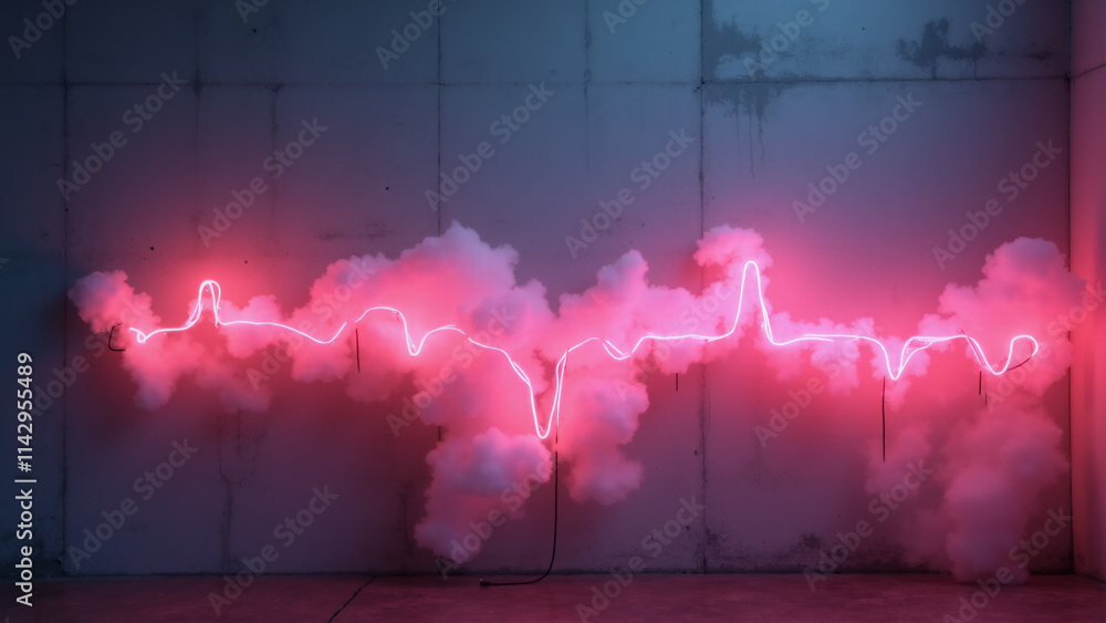 Naklejka premium Abstract neon background. Generative ai.