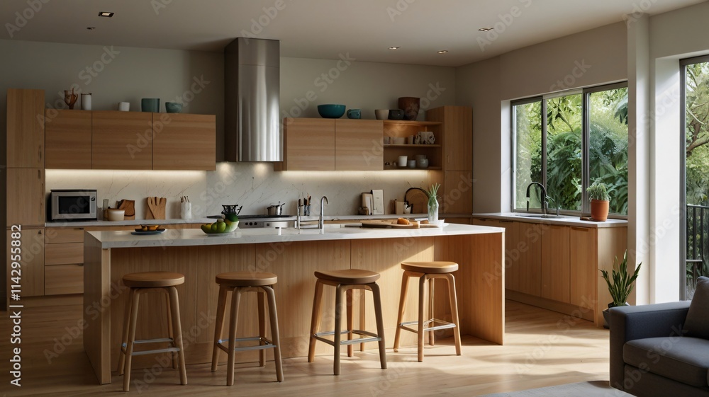 Fototapeta premium Kitchen.The best image for inspiration on the latest trends in current seasonal designs. 