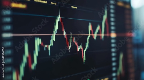 Dynamic FinTech Chart with Modern Technology Elements