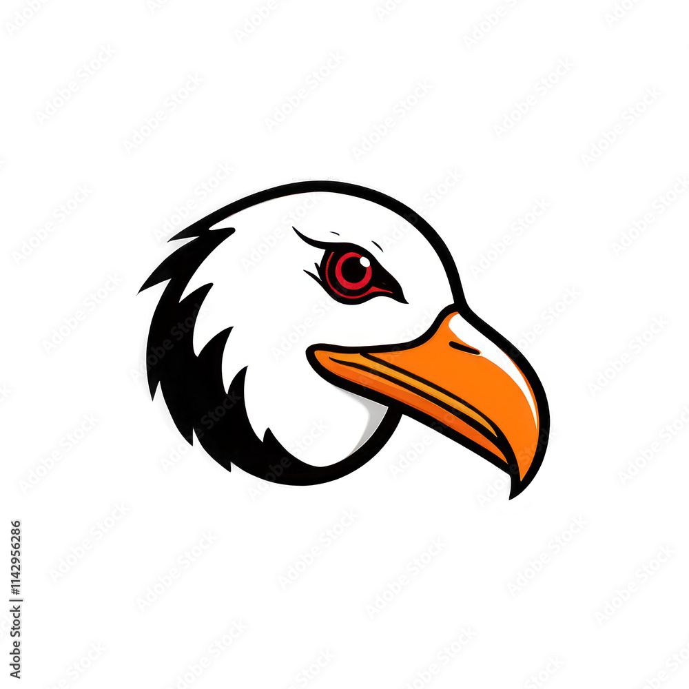 Cartoon Seagull with a Friendly Expression PNG Cartoon Seagull with a Friendly Expression PNG
