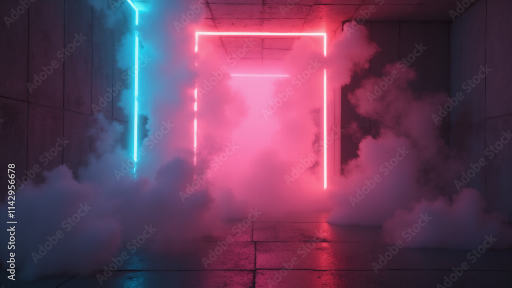 Abstract neon background. Generative ai. Abstract neon background. Generative ai.