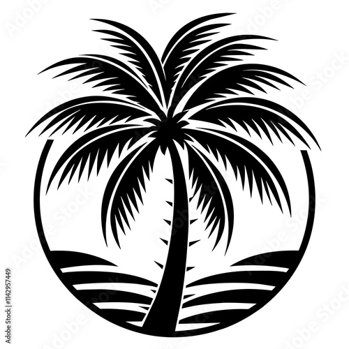 palm tree silhouette vector