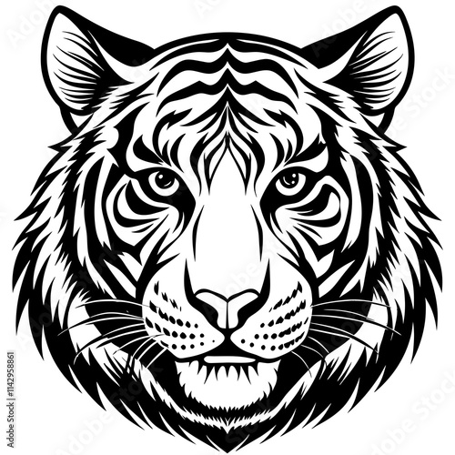 Wallpaper Mural white tiger head Torontodigital.ca