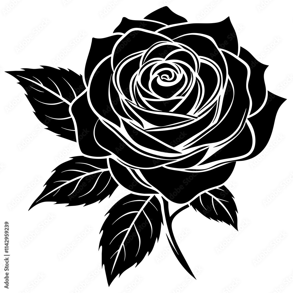 black and white rose black and white rose