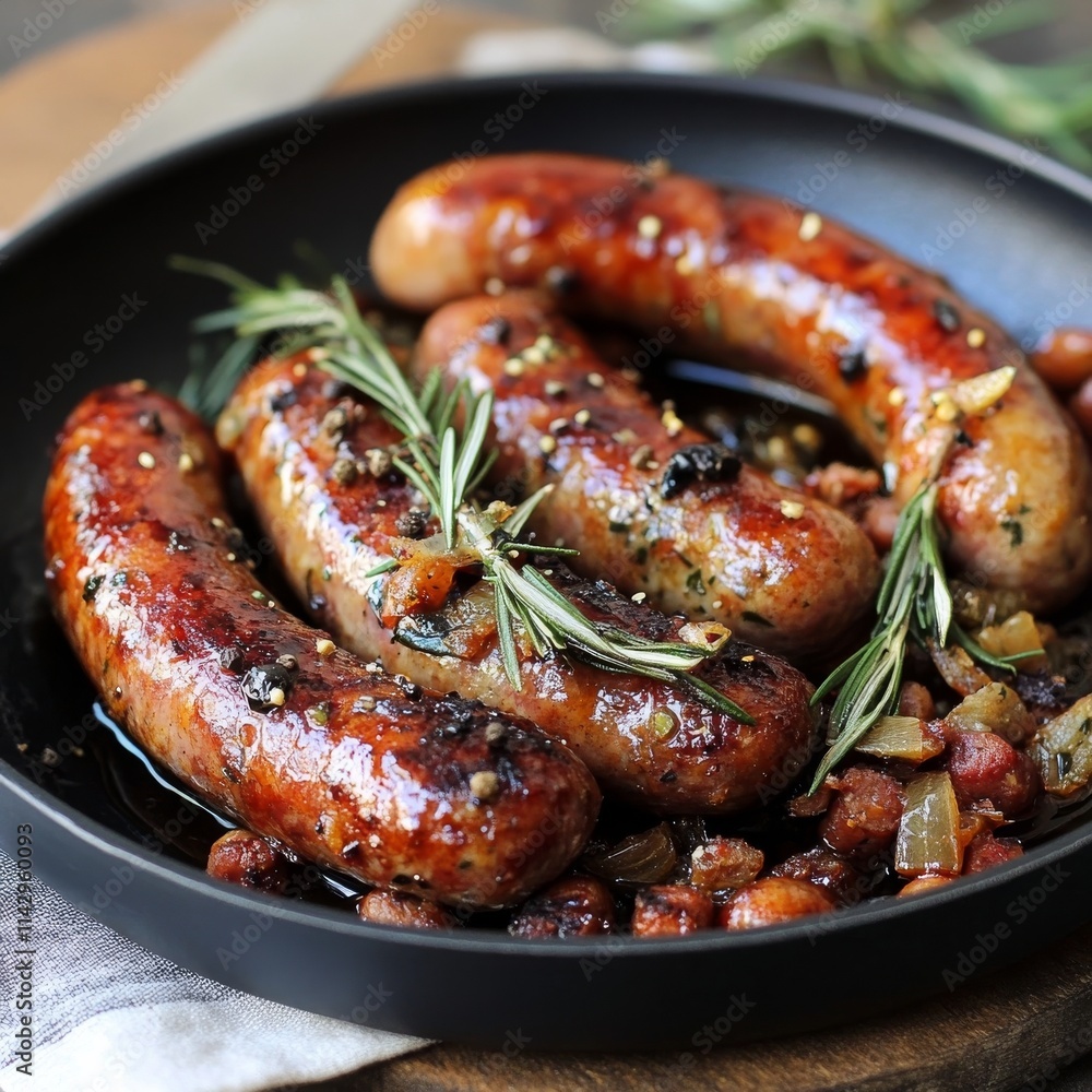 Sausage infused with rosemary and peppercorns Sausage infused with rosemary and peppercorns
