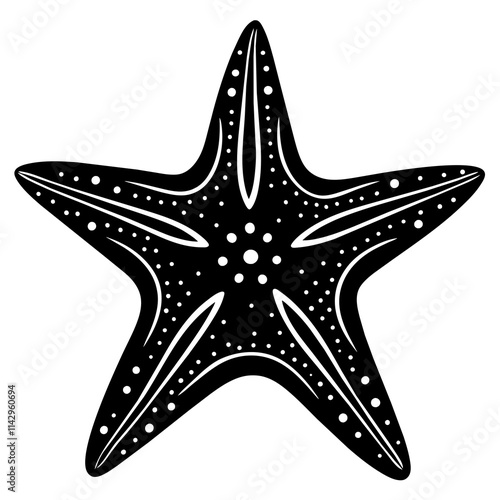 starfish on black background