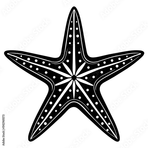 starfish on black background