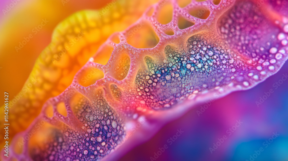 Vibrant Flower Petal Macro: Hyperrealistic Microscopic Detail Vibrant Flower Petal Macro: Hyperrealistic Microscopic Detail