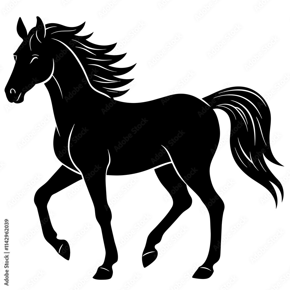 Obraz premium horse silhouette vector