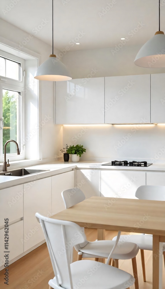 Fototapeta premium Kitchen.The best image for inspiration on the latest trends in current seasonal designs. 