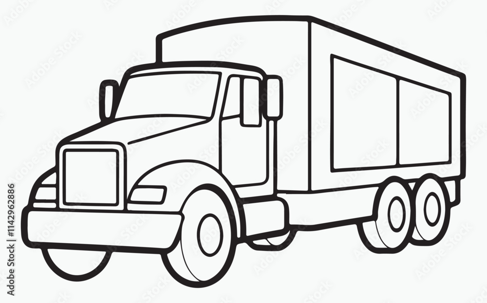 Truck line icon Truck line icon