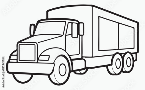 Truck line icon