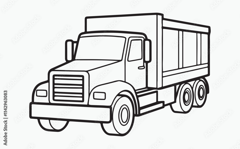 Truck line icon