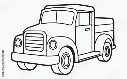 Truck line icon