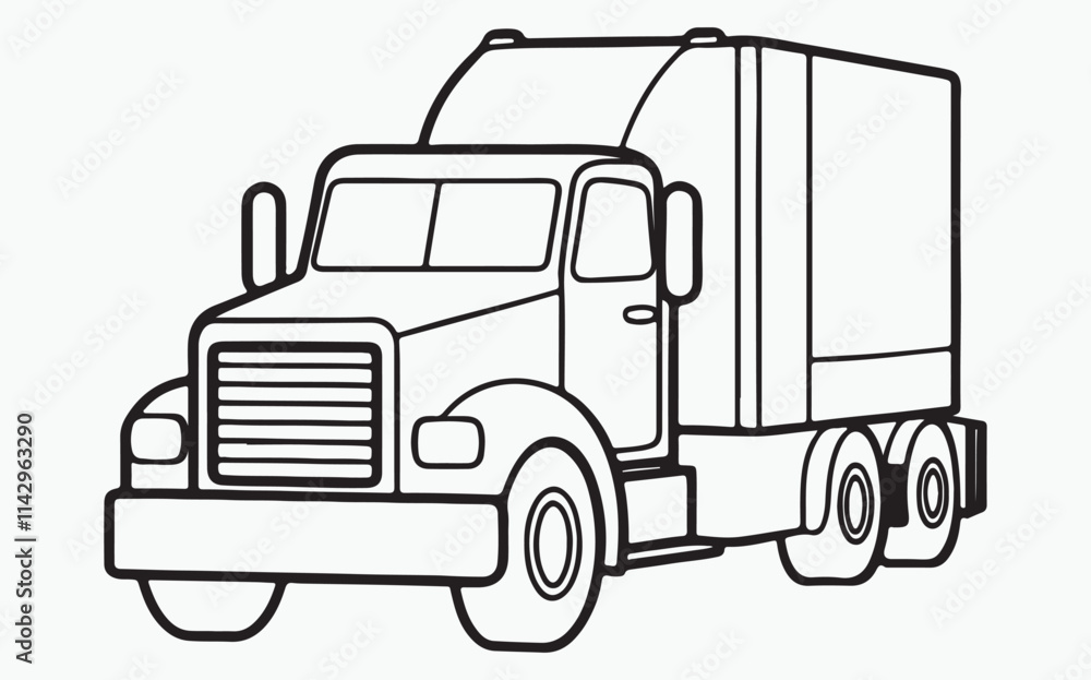 Truck line icon