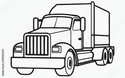 Truck line icon