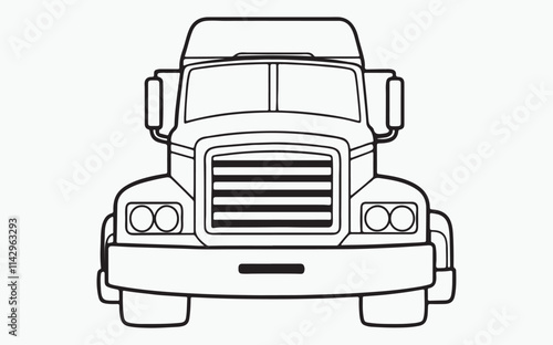 Truck line icon