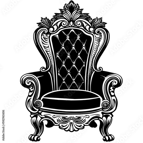 armchair with crown