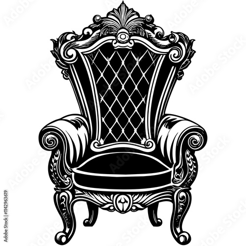 antique armchair isolated