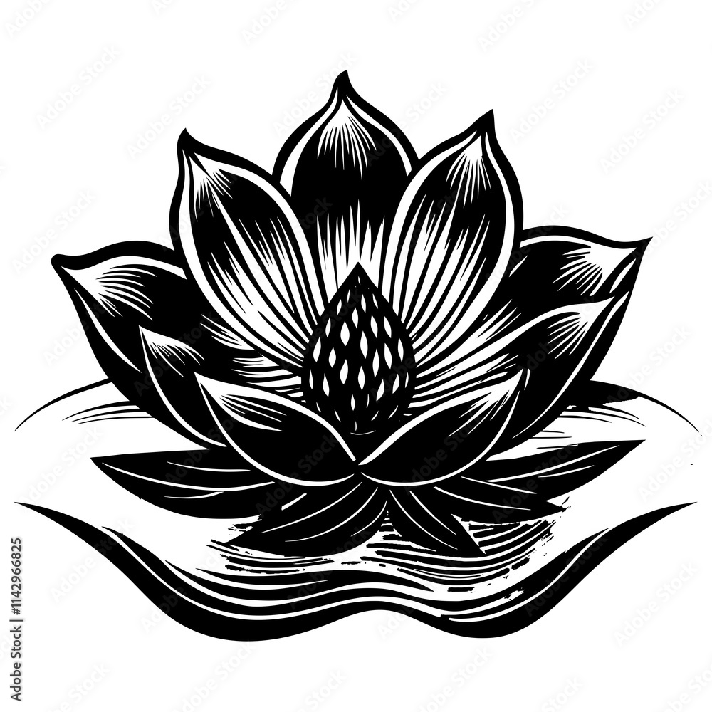 vector illustration of lotus flower vector illustration of lotus flower