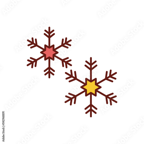 Snowflake icon vector photo