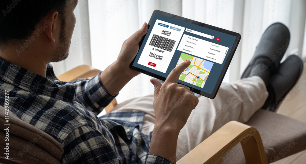 Delivery tracking system for e-commerce and modish online business to timely goods transportation and delivery