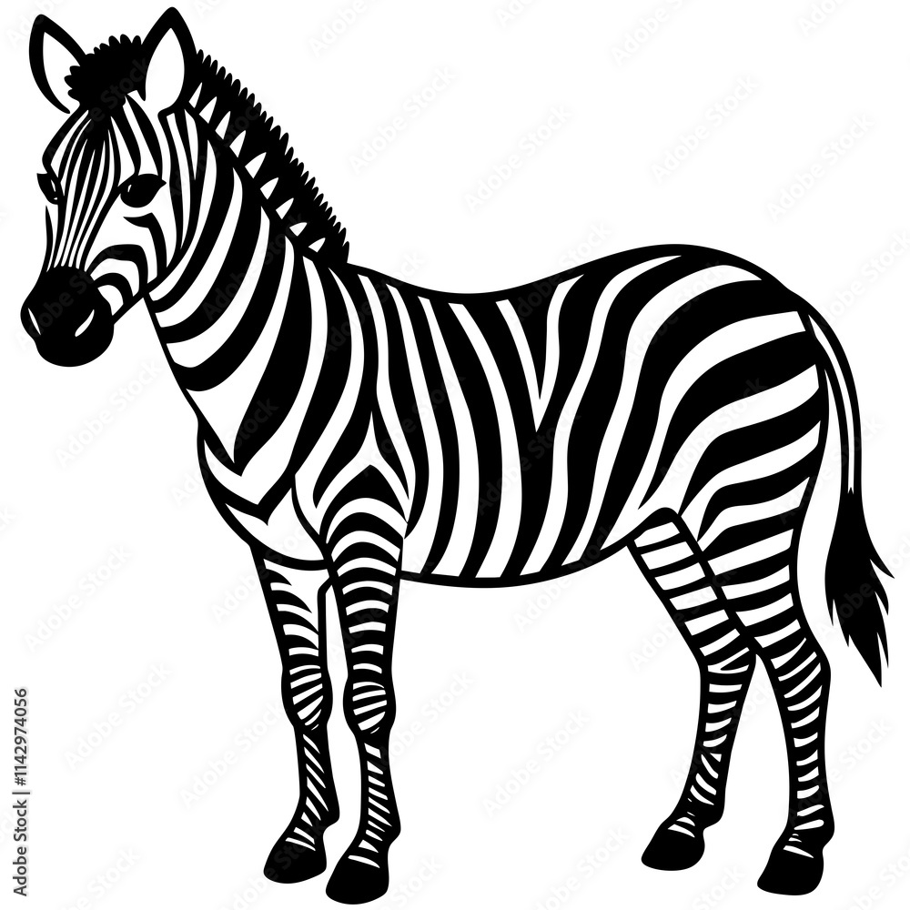 Fototapeta premium zebra isolated on white