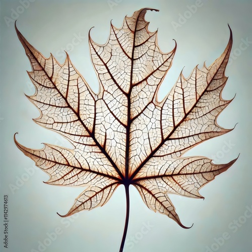 autumn leaf isolated on white background, maple leaf isolated  photo