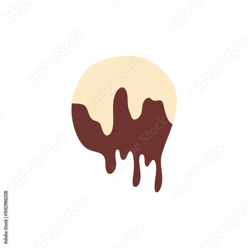 Melted Chocolate and vanilla Drip Liquid