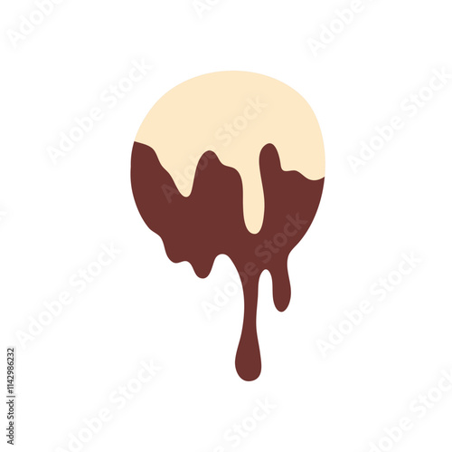 Melted Chocolate and vanilla Drip Liquid