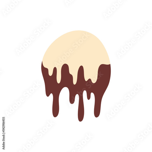 Melted Chocolate and vanilla Drip Liquid