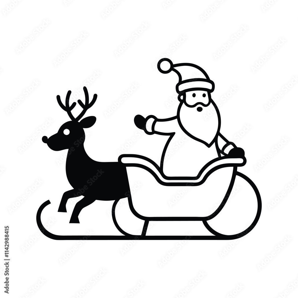 santa claus with reindeer santa claus with reindeer